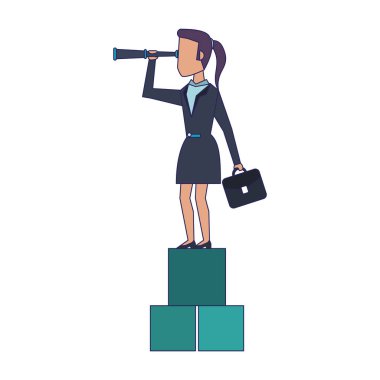 Executive işkadını avatar mavi çizgiler