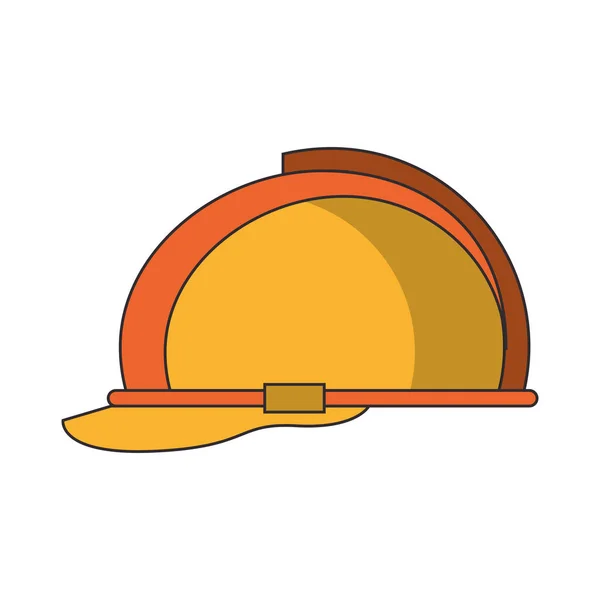 Yellow helmet icon cartoon isolated — Stock Vector