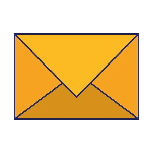 Carta sobre correo líneas azules aisladas — Archivo Imágenes Vectoriales
