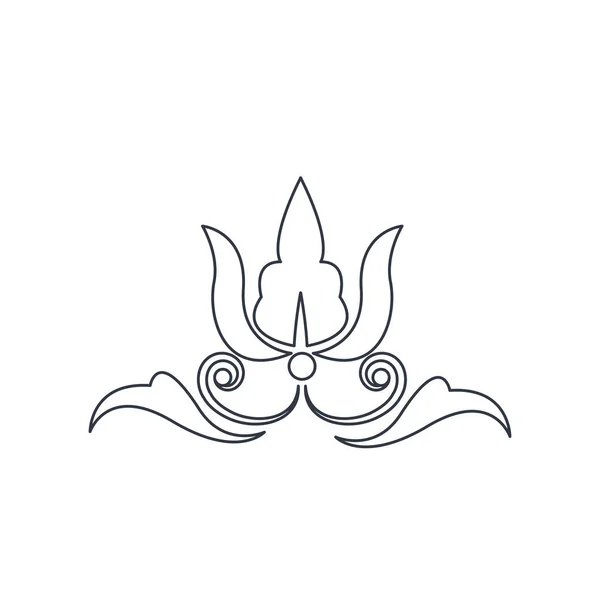 渦巻きヴィンテージバロック様式の装飾スタイルライン — ストックベクタ