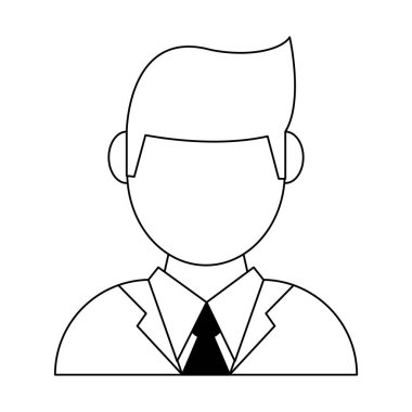 İşadamı avatar profili siyah beyaz yüzsüz