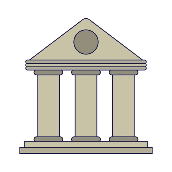 Изолированный символ здания университета — стоковый вектор