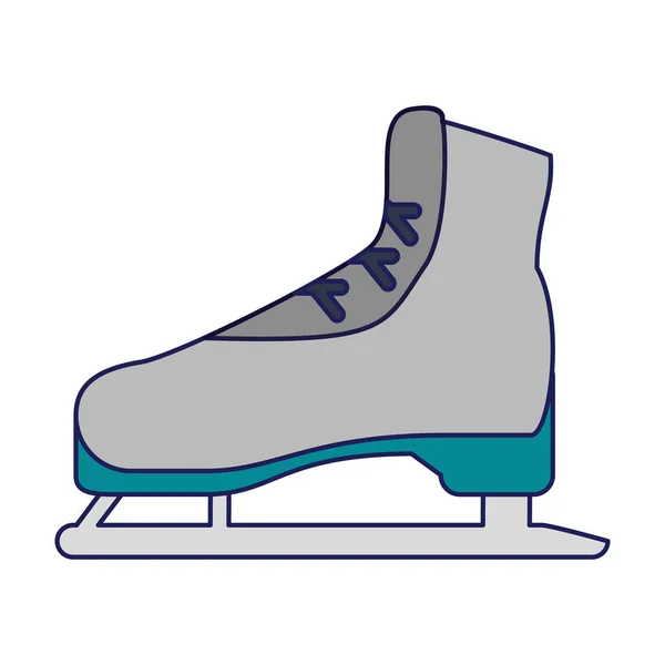 Patinaje sobre hielo equipo deportivo líneas azules — Vector de stock
