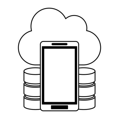 cloud computing teknolojisi siyah beyaz