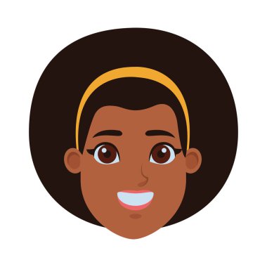 genç kadın avatar çizgi film karakter profili resim