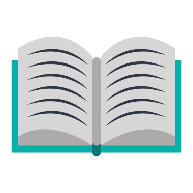 Kitap açık izole sembol karikatür