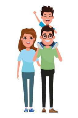 aile avatar çizgi film karakter portre