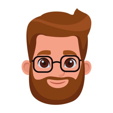 Genç adam Avatar çizgi film karakteri