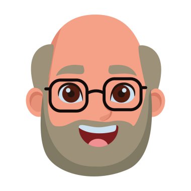 yaşlı adam avatar çizgi film karakteri