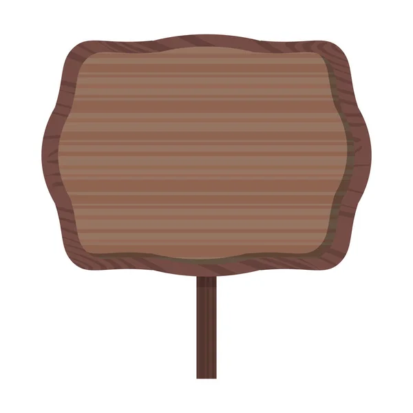 Icono de madera icono de dibujos animados aislados — Vector de stock