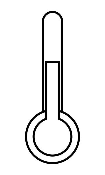Ícone termômetro cartoon preto e branco —  Vetores de Stock