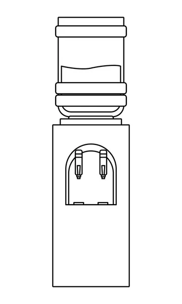 Wasserspender-Symbol schwarz und weiß — Stockvektor