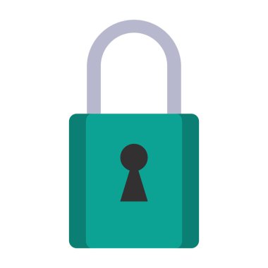 Asma kilit güvenlik sembolü yalıtılmış Vektör illüstrasyon