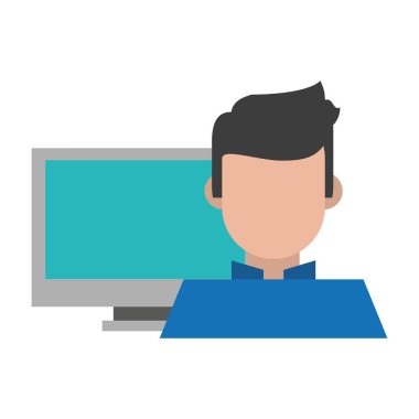 bilgisayar ve bir adam