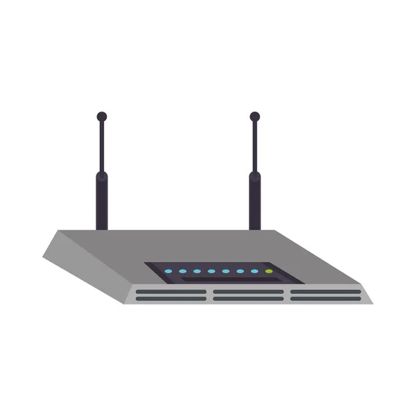 Símbolo isolado do dispositivo de router Wifi — Vetor de Stock