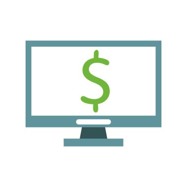 Para sembolü izole bilgisayar ekranı