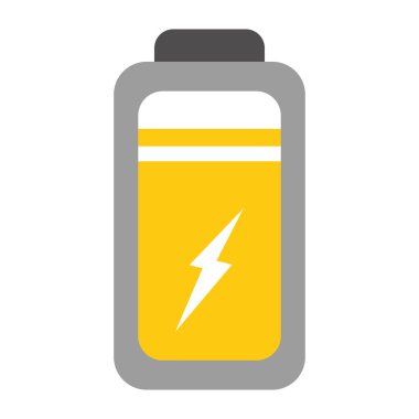 Pil teknik şarj izole düz