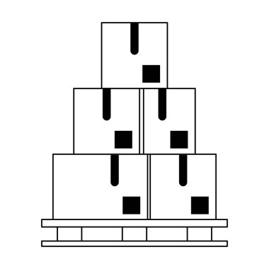 Teslimat ve lojistik siyah beyaz