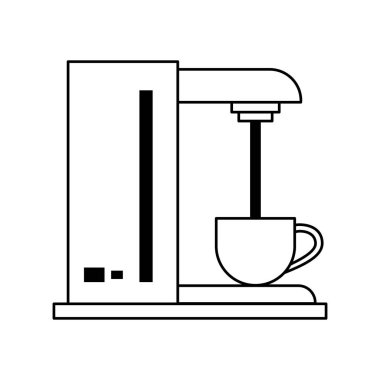 Kahve makinesi makine siyah beyaz kahve dökme