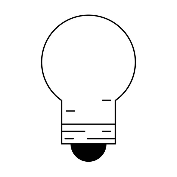 Ampoule icône noir et blanc — Image vectorielle