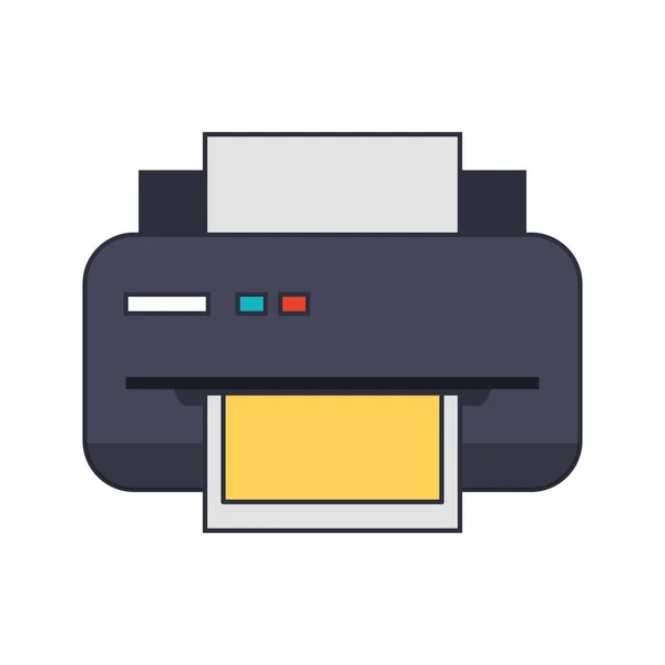 Tecnología dispositivo impresora dibujos animados — Vector de stock