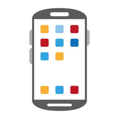 Uygulamalar menü sembolü ile akıllı telefon