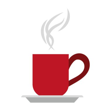 Çanak Vektör illüstrasyon sıcak kahve bardağı