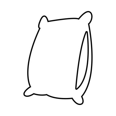 siyah beyaz yumuşak yastık karikatür