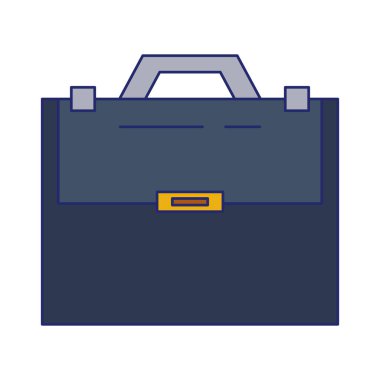 Kol izole mavi çizgilerile mühürlü evrak çantası