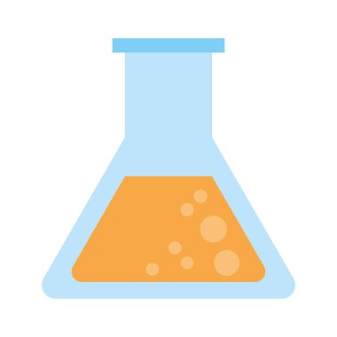 Kimya flask karikatür izole