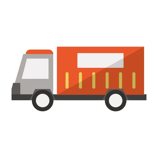 Camion cargo véhicule vue de côté — Image vectorielle
