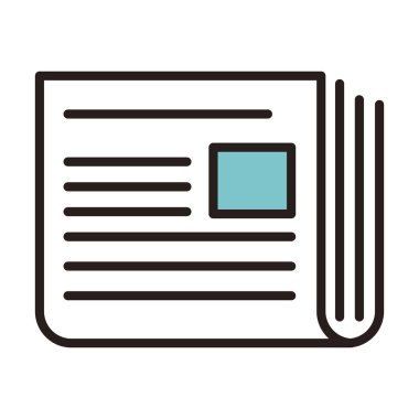 Gazete sembolü izole