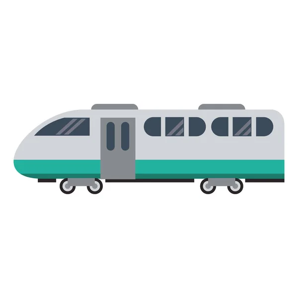 Train vehicle isolated flat — Stock Vector