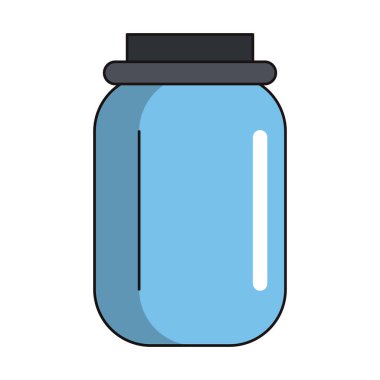 Mutfak cam kavanoz izole