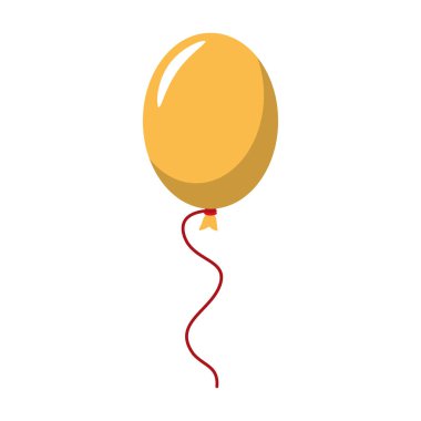Balon uçan karikatür izole sembol vektör illüstrasyon