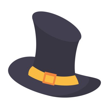 Sihirbaz şapka karikatür izole sembolü vektör illüstrasyon