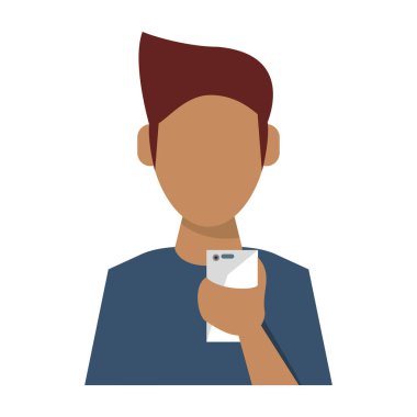 Cep telefonu kullanan adam.