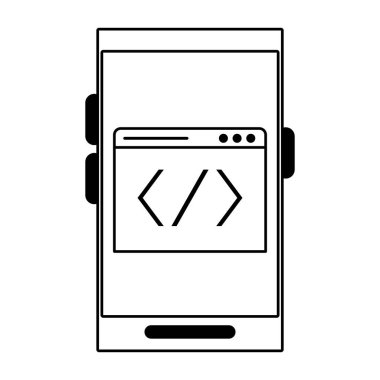 Siyah beyaz akıllı telefon operatif sistem yazılımı