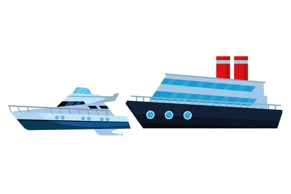 Luxus Yatch schnelle Seereise Kreuzfahrtschiff — Stockvektor