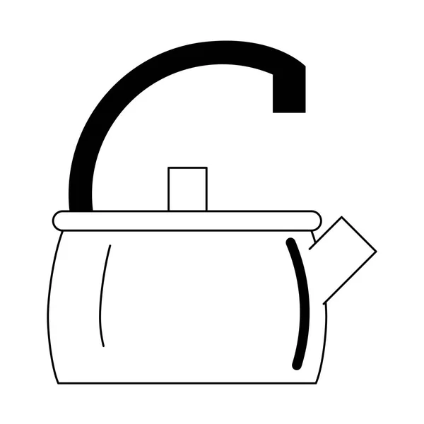 Teapot kitchen utensil isolated — Stock Vector