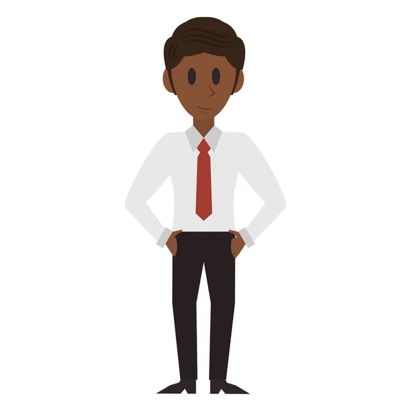 Empresario ejecutivo personaje de dibujos animados — Vector de stock