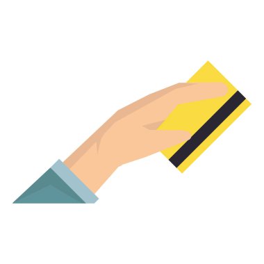 Kredi kartı karikatür ile El