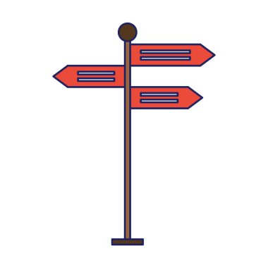 Sokak tabelası izole karikatür sembolü mavi çizgiler