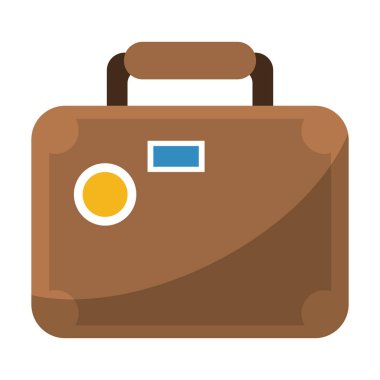 Pullar karikatür izole vektör illüstrasyon ile seyahat bavul