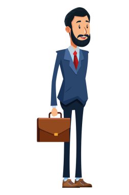 evrak çantası ile işadamı