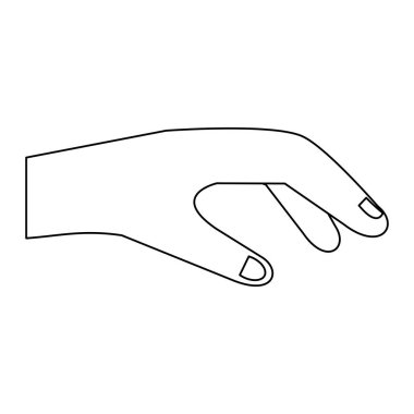 Siyah beyaz el kapma karikatür izole sembolü