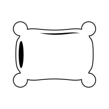 Yastık dinlenme cartoo izole