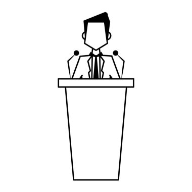 Executive işkadını avatar siyah beyaz