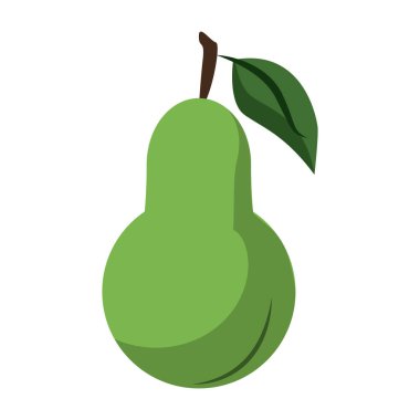 Armut meyve gıda izole karikatür
