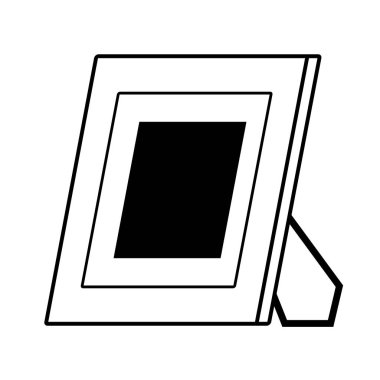 fotoğraf çerçevesi simgesi siyah beyaz